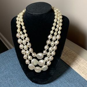 Faux pearl necklace